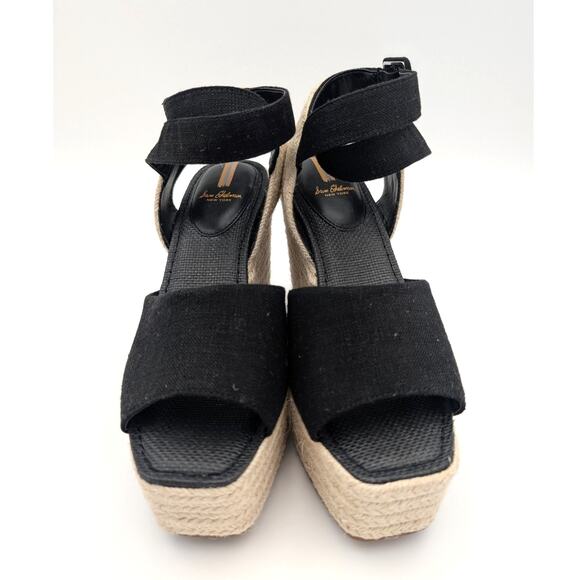 Sam Edelman Vada Wedge Ankle Strap Sandal Women's Black Size US10 EU40 - Picture 10 of 10